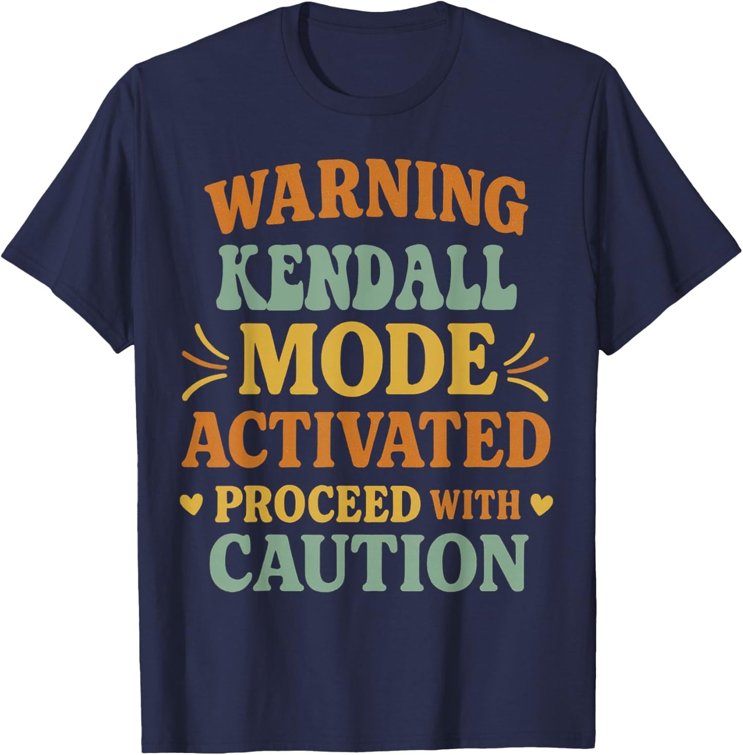 KENDALL Personalized Women's Gift Custom KENDALL T-Shirt - T-Shirt | Navy