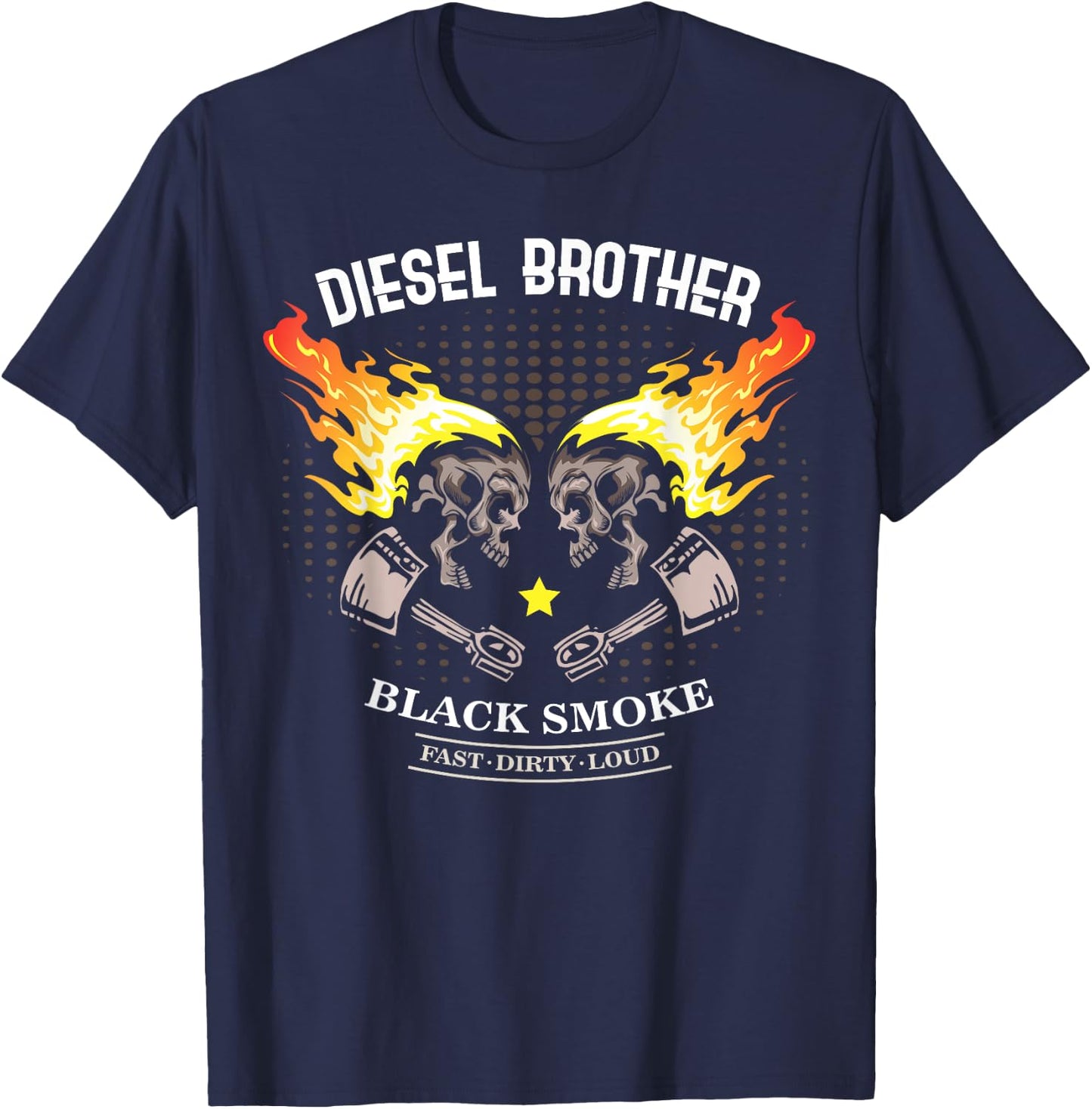 Diesel Brother Quick Loud Dirty Anti Fine Dust Power T-Shirt - T-Shirt | Navy