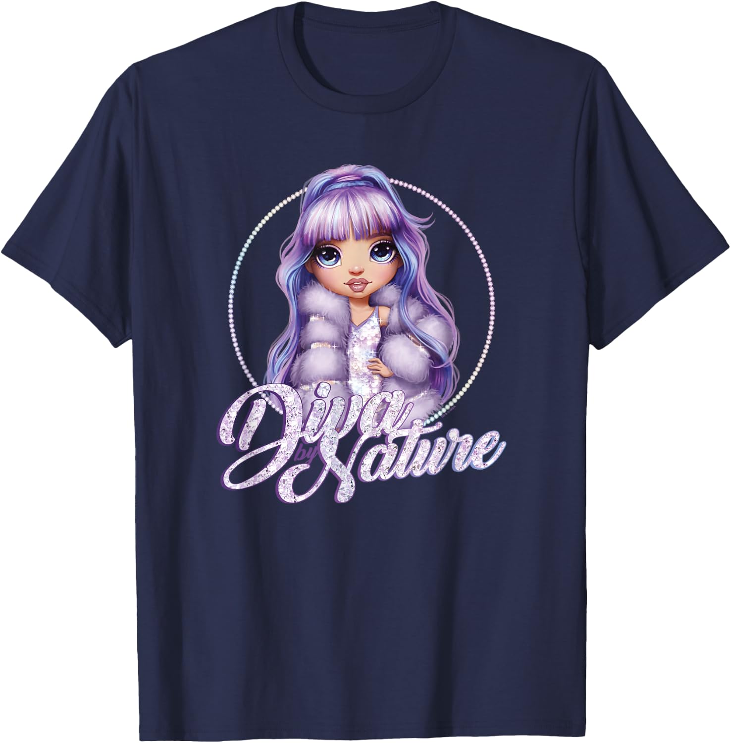 Rainbow High Violet Diva By Nature Poster T-Shirt - T-Shirt | Navy