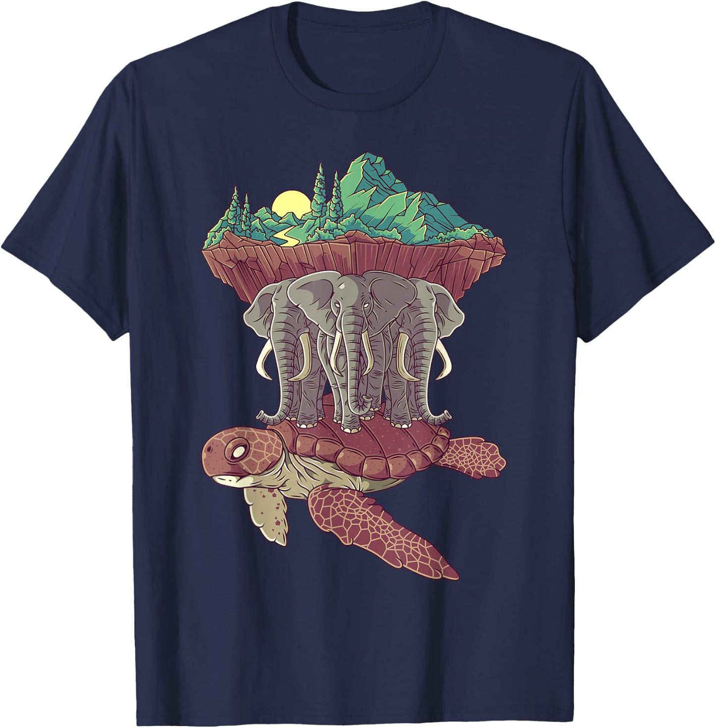 Flat Earth Society Conspiracy Theory Model Gift T-Shirt - T-Shirt | Navy