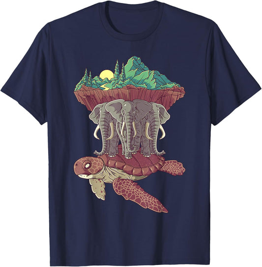 Flat Earth Society Conspiracy Theory Model Gift T-Shirt - T-Shirt | Navy