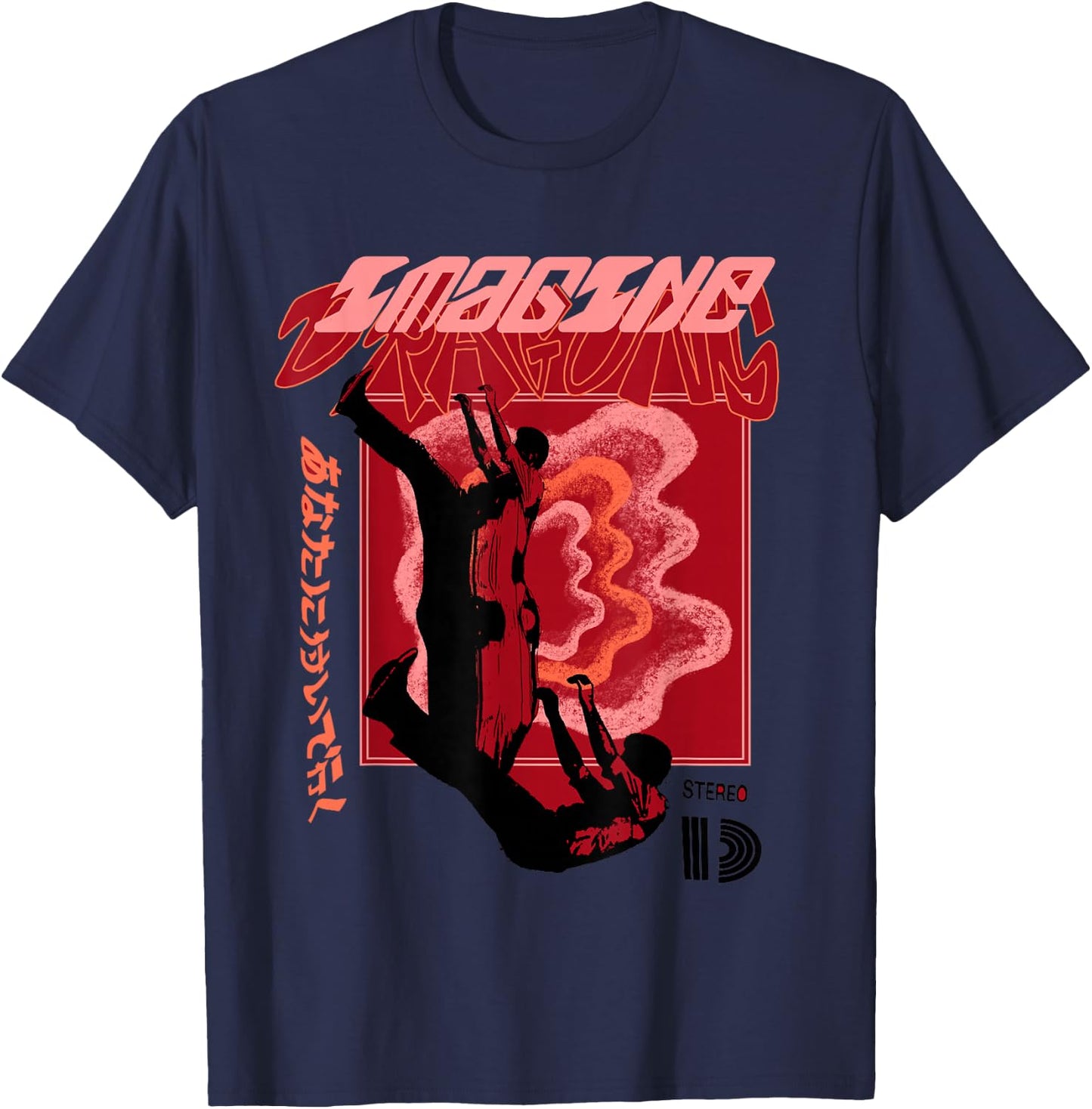 Official Imagine Dragons Exclusive Falling Man T-Shirt - T-Shirt | Navy