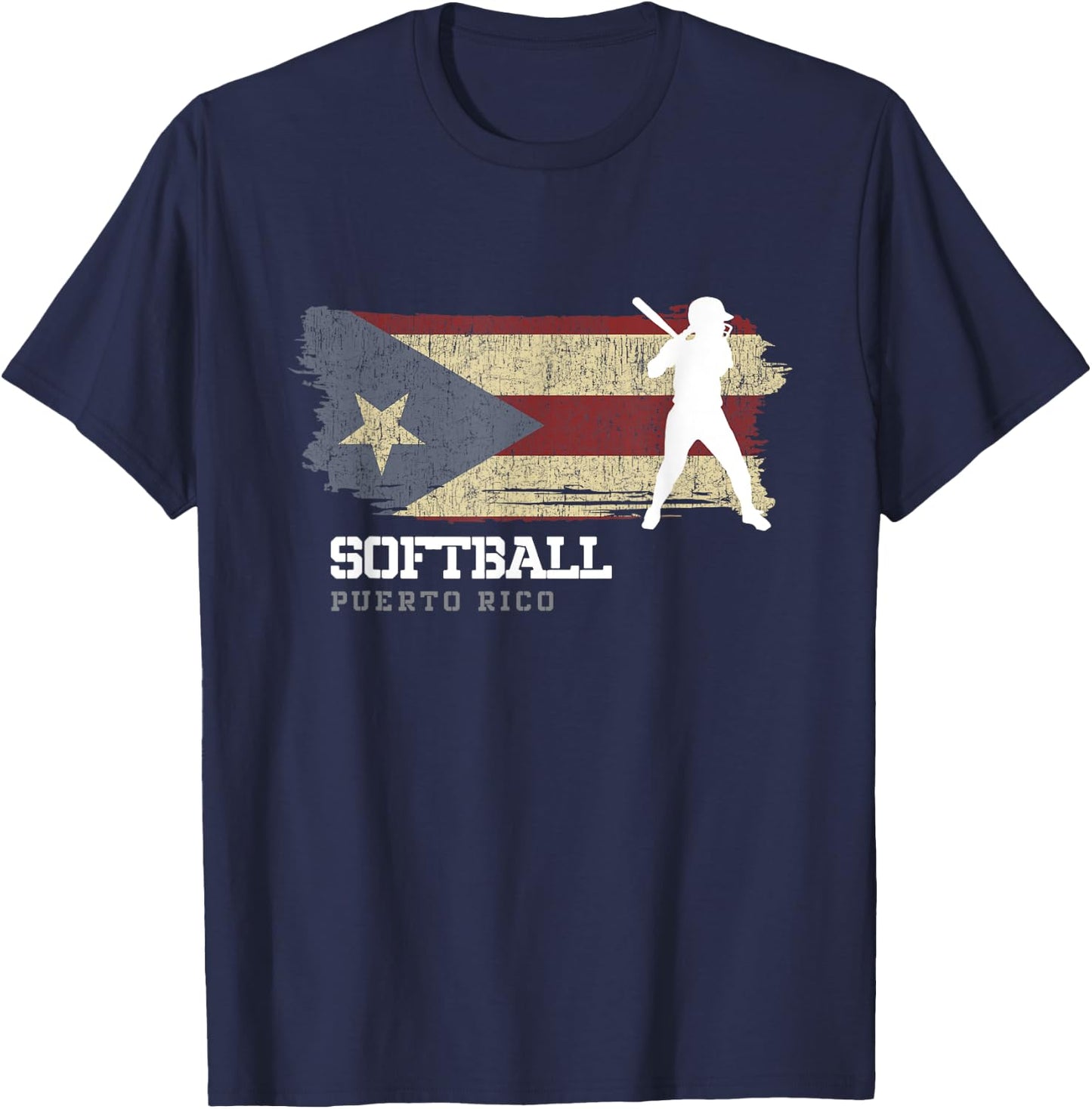 Puerto Rico Softball Team Girls Baseball Softball T-Shirt - T-Shirt | Navy