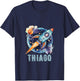 Kids THIAGO Name Baby Boy Nursery Room Theme Decor Gifts T-Shirt - T-Shirt | Navy