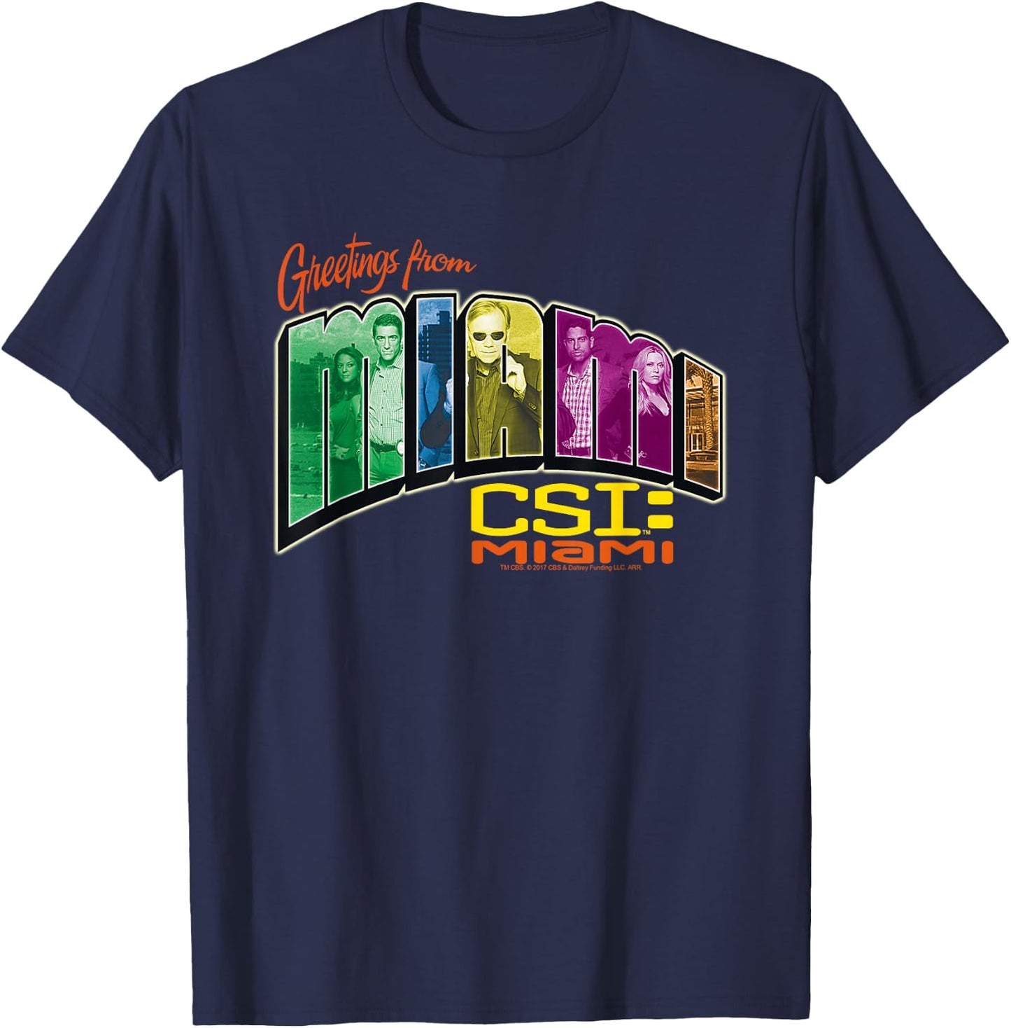 CSI: Miami Greeting From Miami T-Shirt - T-Shirt | Navy