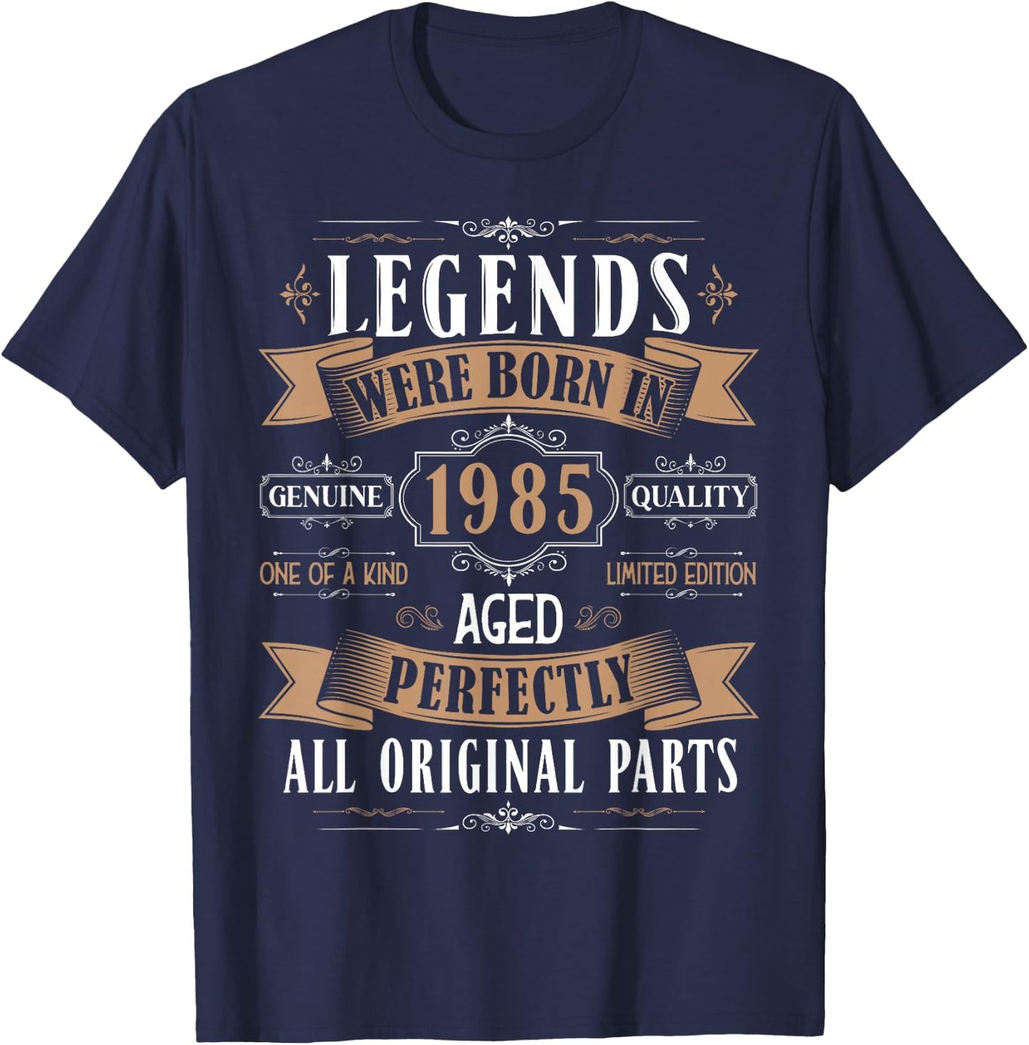 Legends Born in 1985 40th Birthday 40 Years Old Bday Men T-Shirt - T-Shirt | Navy