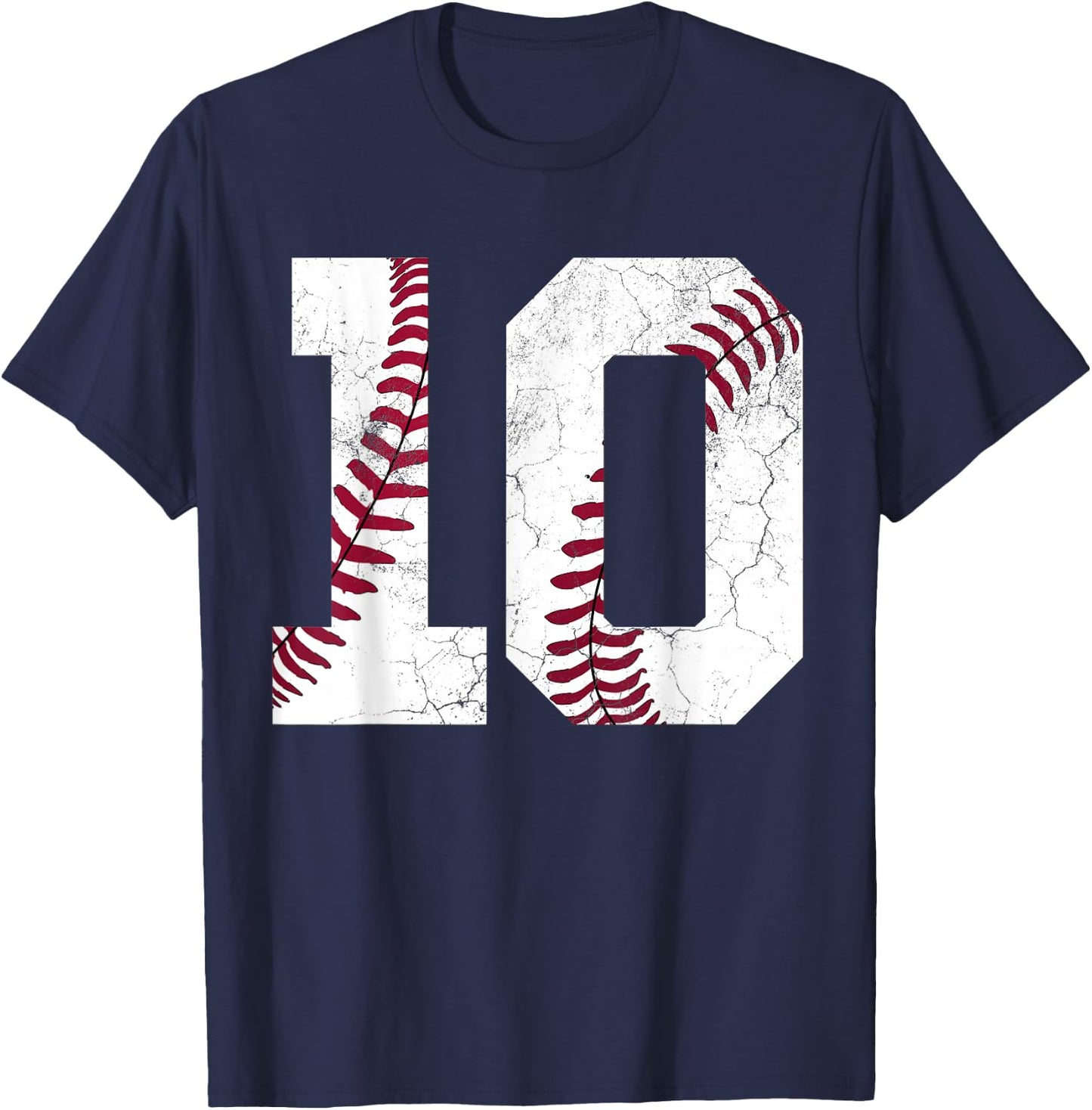 10th Birthday Gift Baseball Boys Kids Ten Number 10 2016 T-Shirt - T-Shirt | Navy