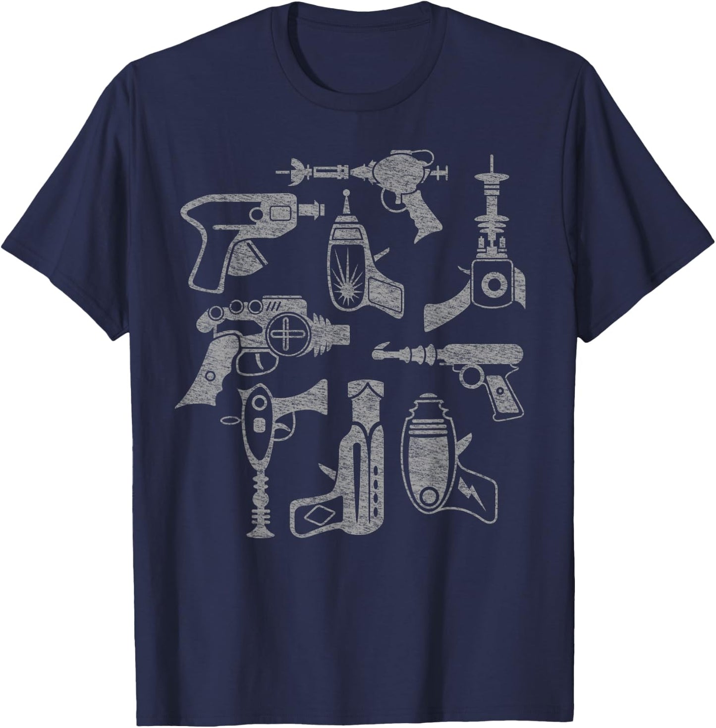 Vintage Space Ray-Gun Collection - Retro T-Shirt - T-Shirt | Navy