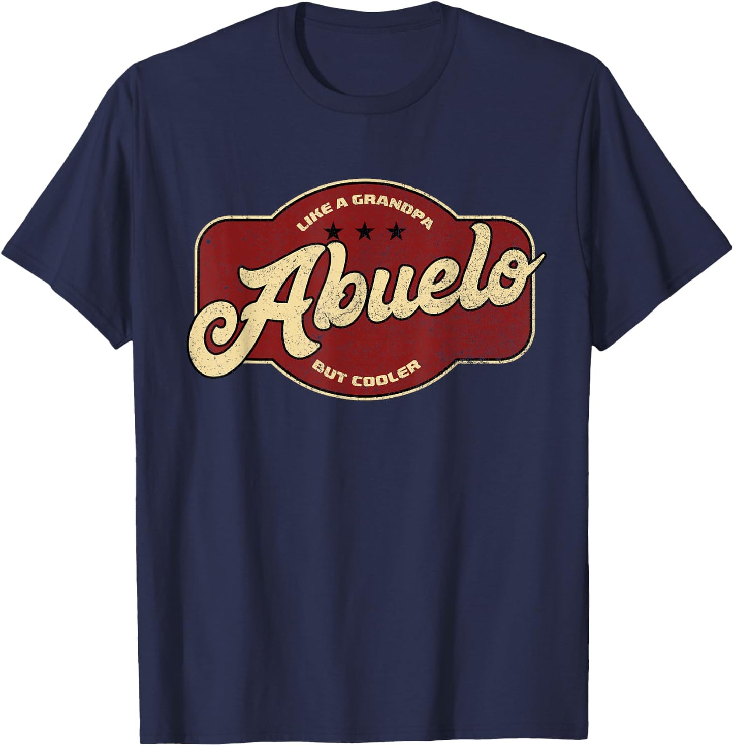 Vintage Abuelo Like Grandpa but Cooler - Abuelo Cuban Small T-Shirt - T-Shirt | Navy