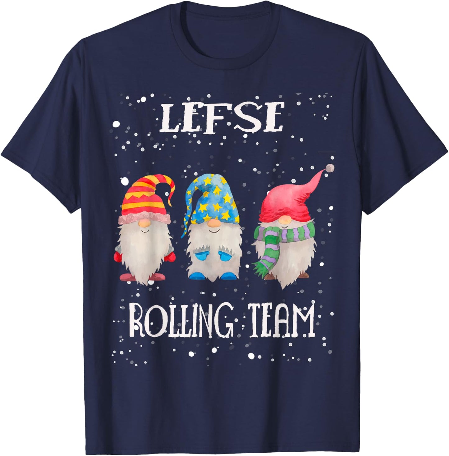 Lefse Rolling Team Nordic Merry Christmas Gnome Baking Tomte T-Shirt - T-Shirt | Navy