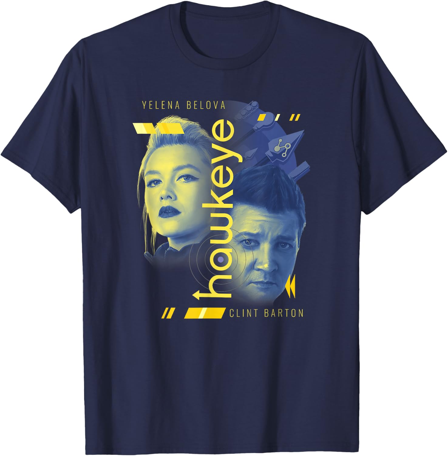 Marvel Hawkeye Yelena And Clint Dual Archers Poster T-Shirt - T-Shirt | Navy