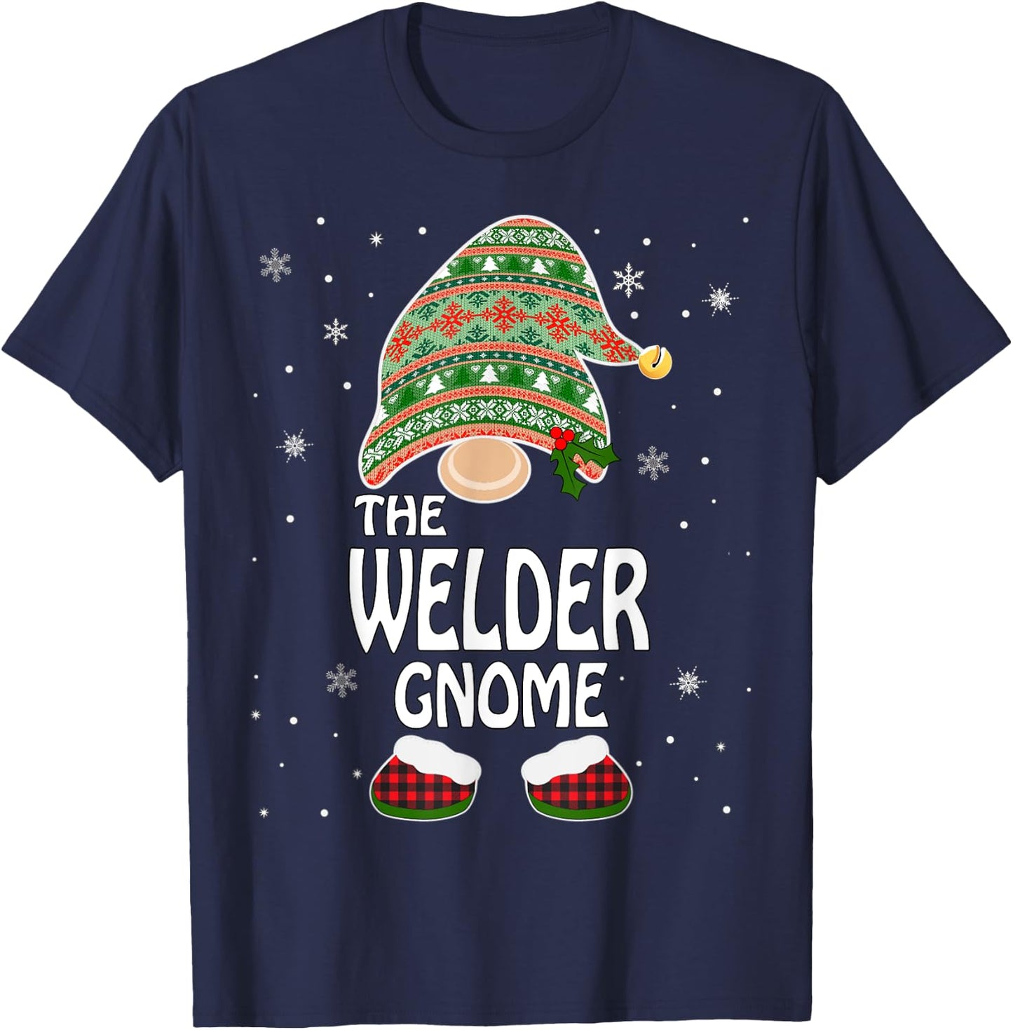 Funny Matching Family Costumes The Welder Gnome Christmas T-Shirt - T-Shirt | Navy