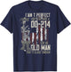 I Ain't Perfect But I Do Have A DD-214 An Old Man on back T-Shirt - T-Shirt | Navy
