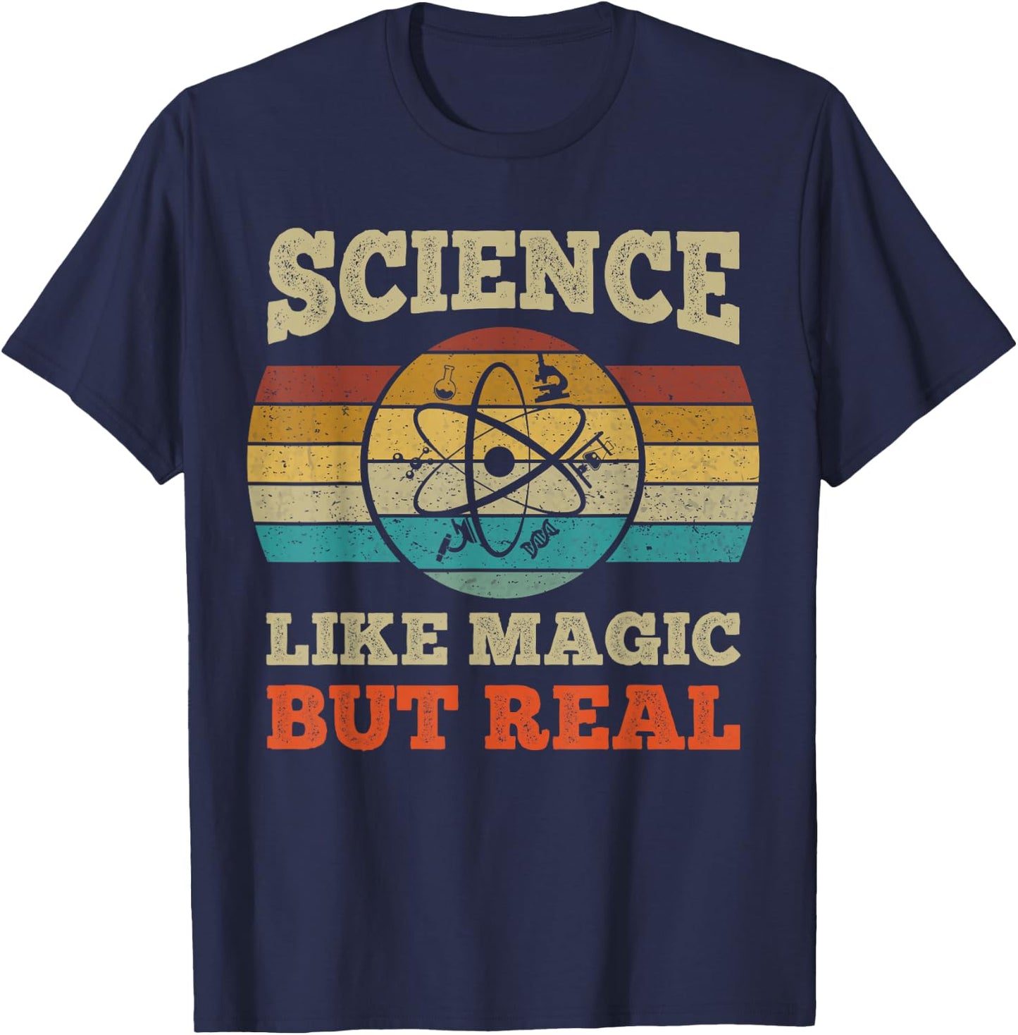 Science Like Magic But Real Shirt Science Teacher Geek Nerd T-Shirt - T-Shirt | Navy