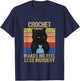 Funny Crochet Mom Makes Me Feel Less Murdery Vintage T-Shirt - T-Shirt | Navy