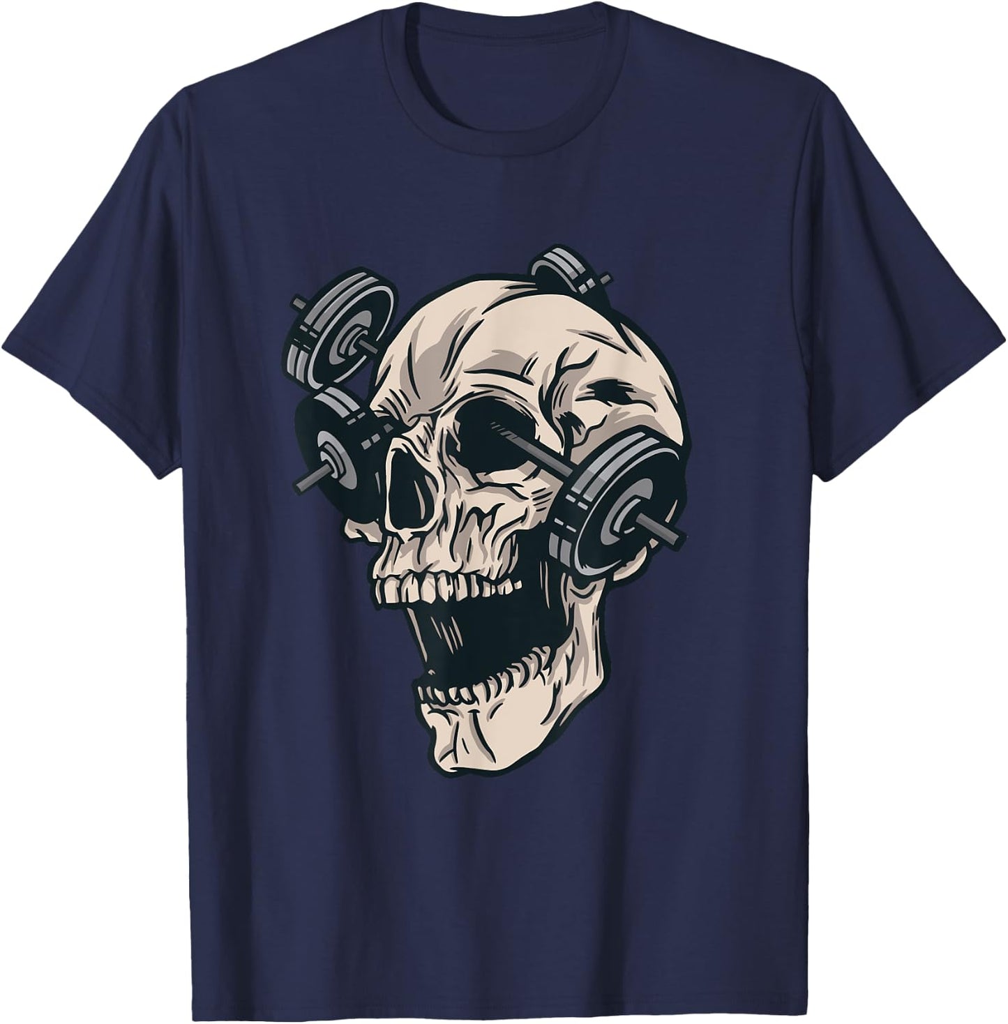 Vintage Skull Gym T-Shirt - T-Shirt | Navy
