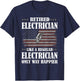 Only Way Happier | Retired Electrician Retirement Party T-Shirt - T-Shirt | Navy