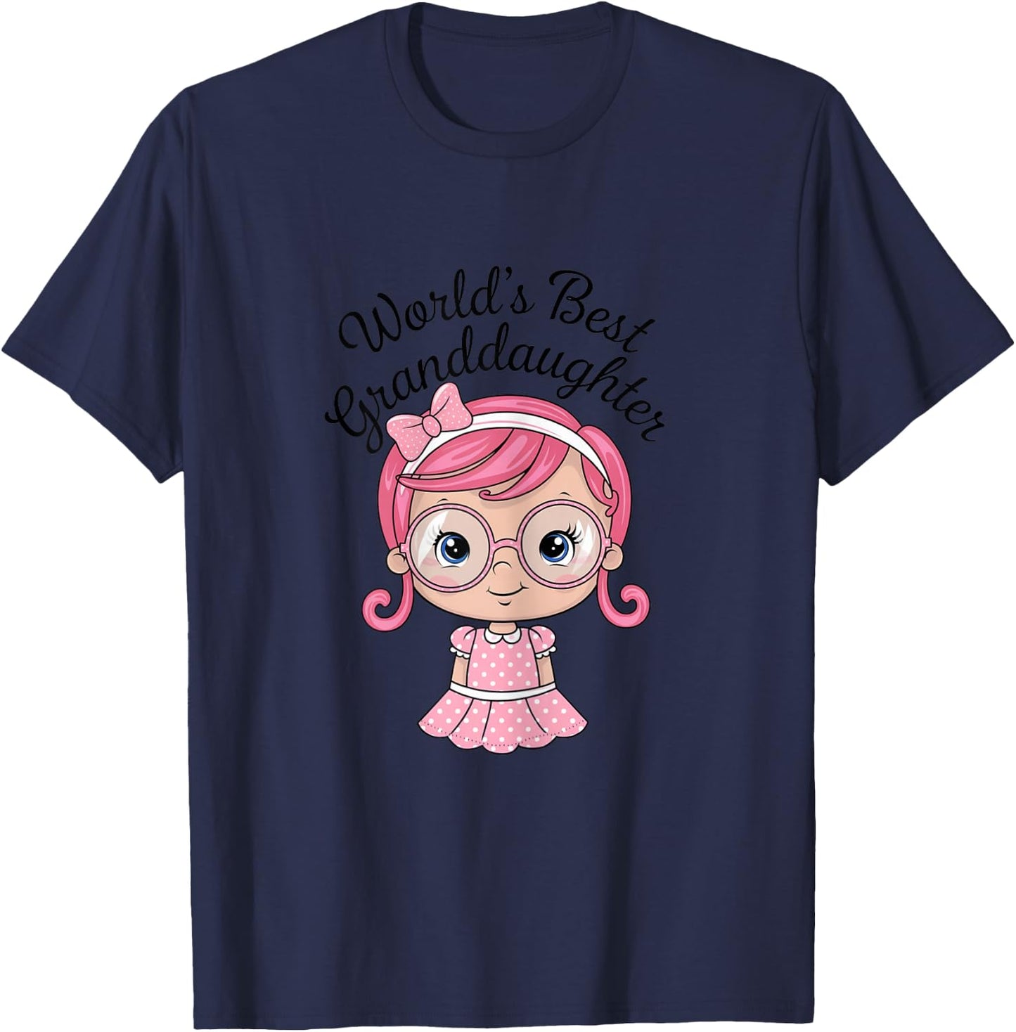 from Grandma Gifts World's Best Granddaughter T-Shirt - T-Shirt | Navy