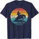 Western Rider Reining Quarter Horse Sliding Stop T-Shirt - T-Shirt | Navy