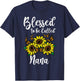 Blessed To Be Called Nana Sunflower Mothers Day Grandma T-Shirt - T-Shirt | Navy