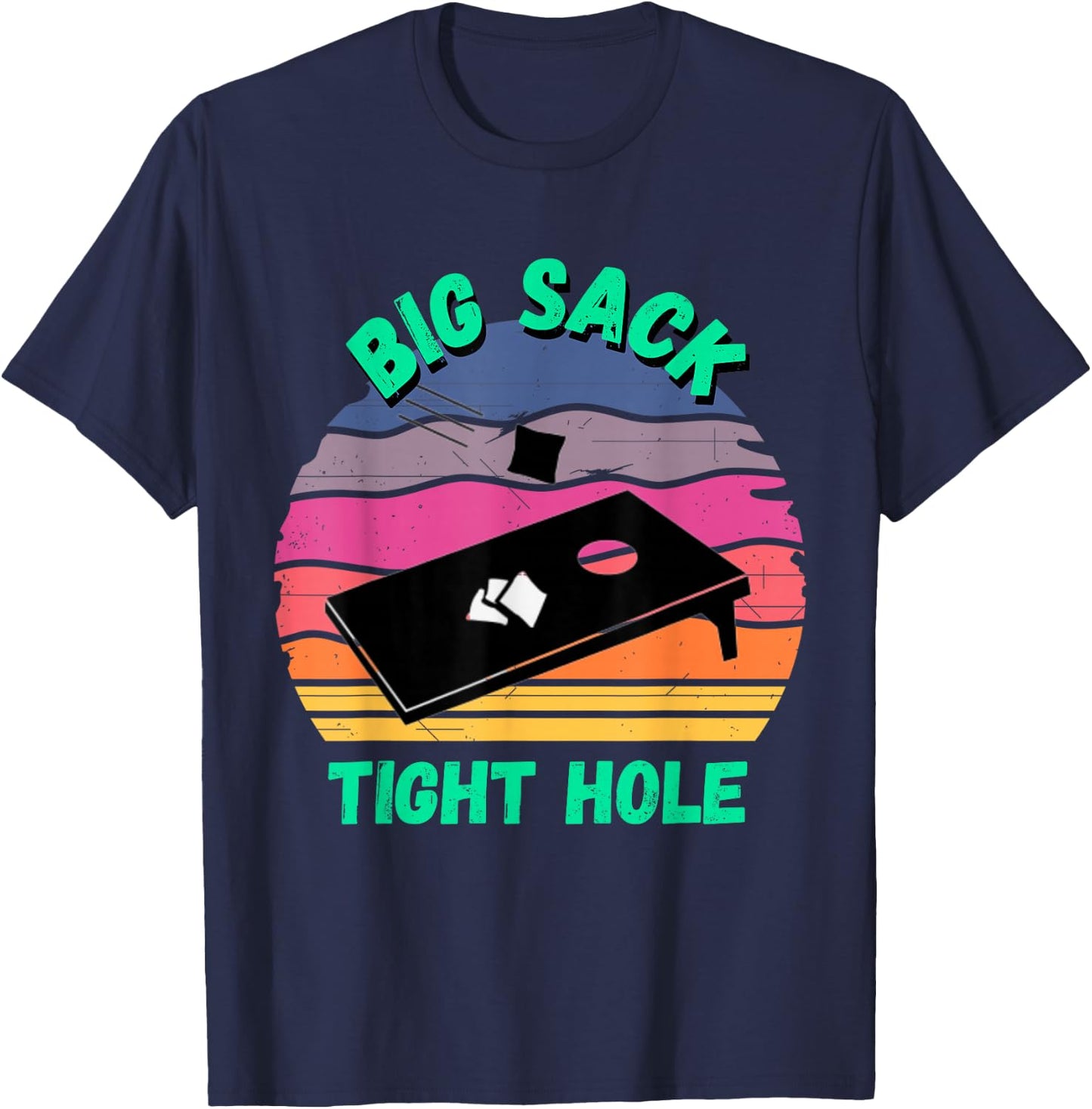 Funny Cornhole | Cornhole Accessories Jerseys T-Shirt - T-Shirt | Navy
