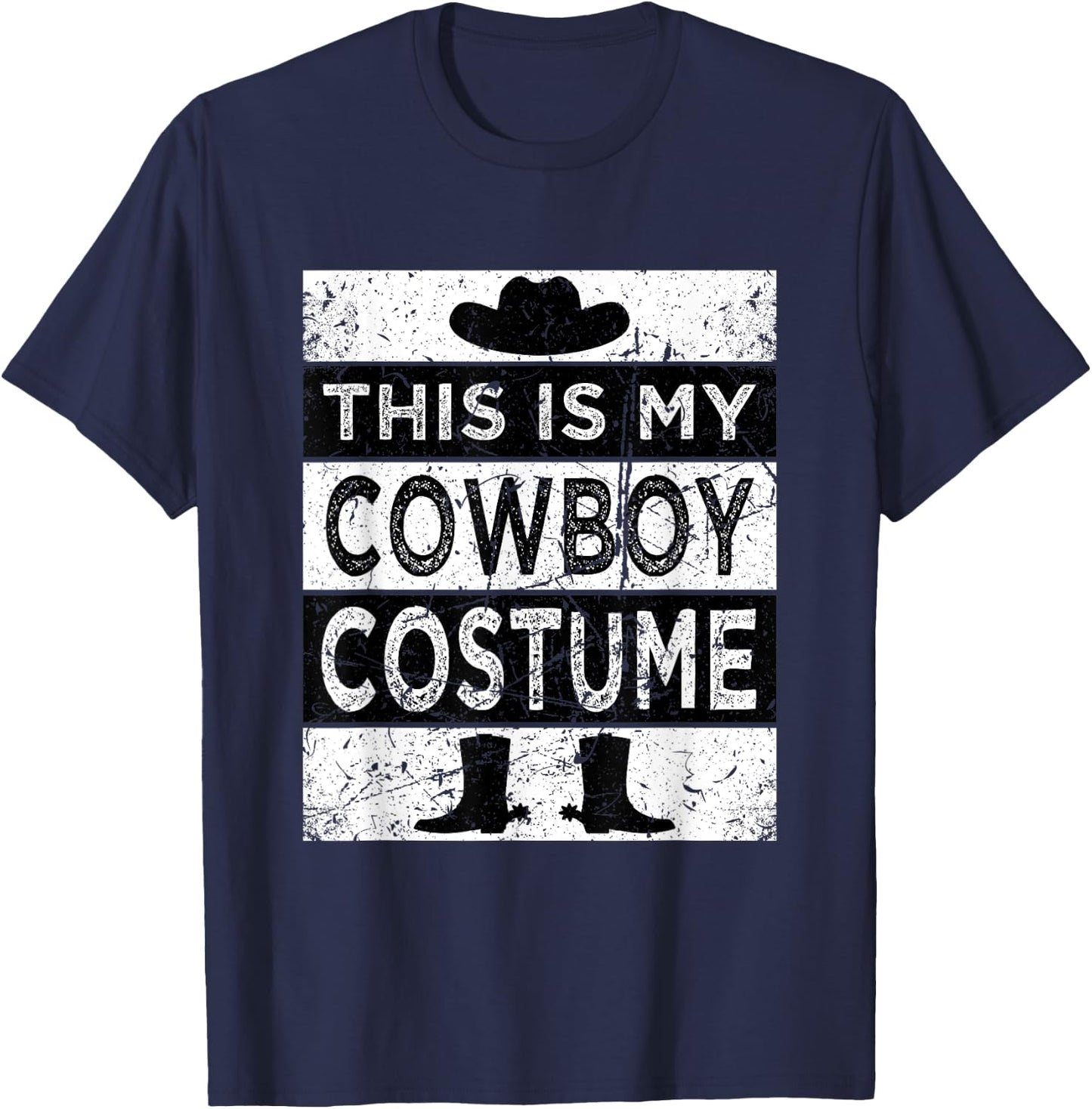 Cowboy Costume Country Western Costume Men Women Kids T-Shirt - T-Shirt | Navy