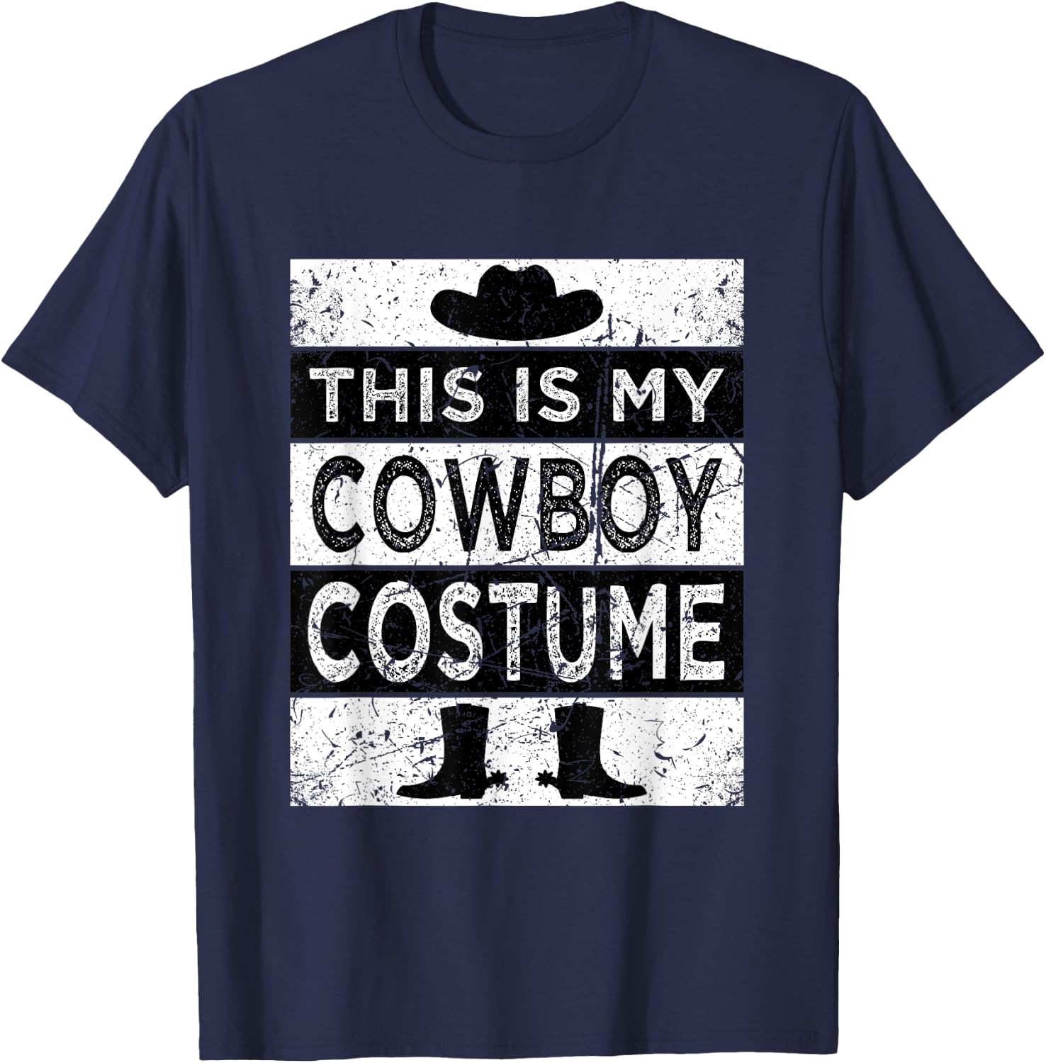 Cowboy Costume Country Western Costume Men Women Kids T-Shirt - T-Shirt | Navy