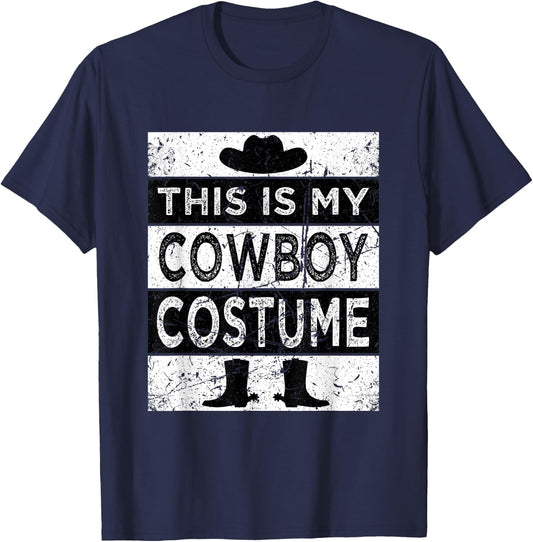 Cowboy Costume Country Western Costume Men Women Kids T-Shirt - T-Shirt | Navy
