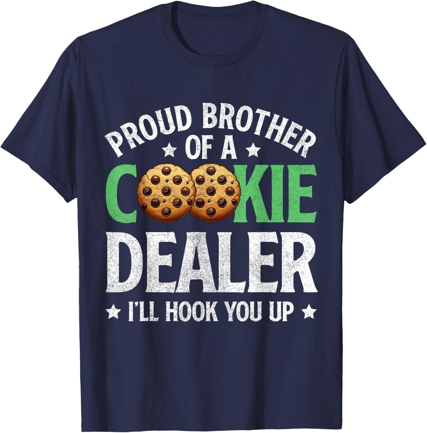 Proud Brother Of A Cookie Dealer Girl Leader Scout Dealer T-Shirt - T-Shirt | Navy