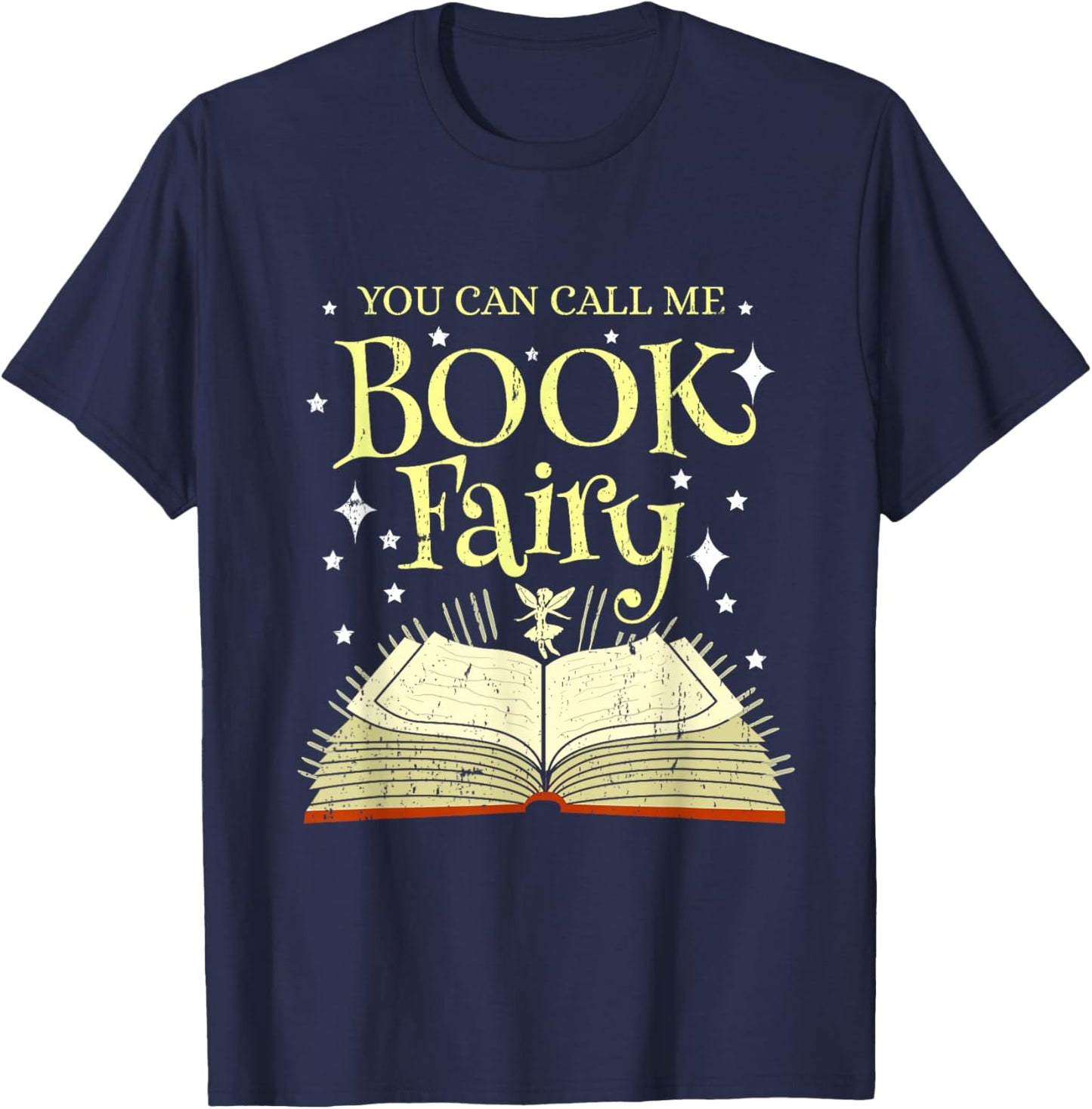 You Can Call Me Book Fairy Librarian Vintage T-Shirt - T-Shirt | Navy