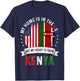 kenyan American Patriot Heart is from kenya Flag T-Shirt - T-Shirt | Navy