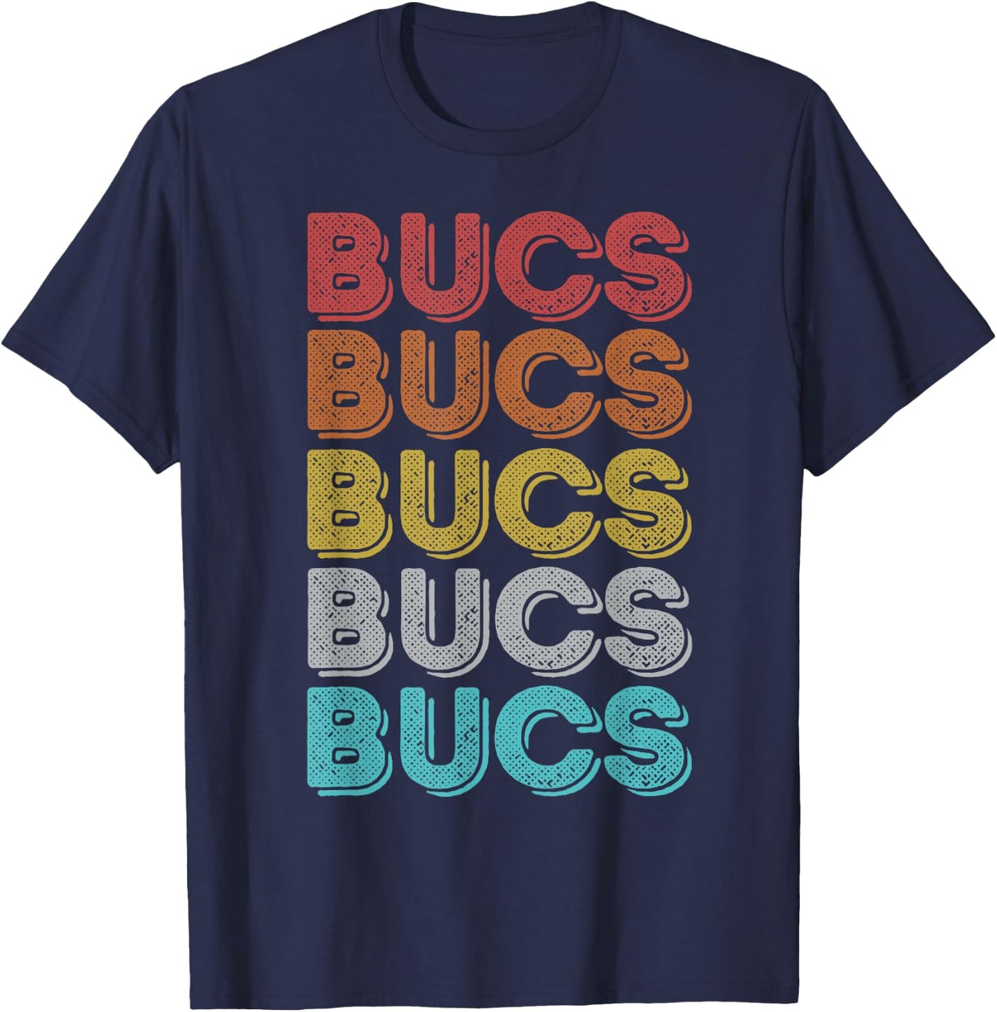Vintage Retro Bucs T-Shirt - T-Shirt | Navy
