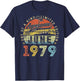 (ON Back) 47 Limited Edition 1979 June 47th Birthday T-Shirt - T-Shirt | Navy