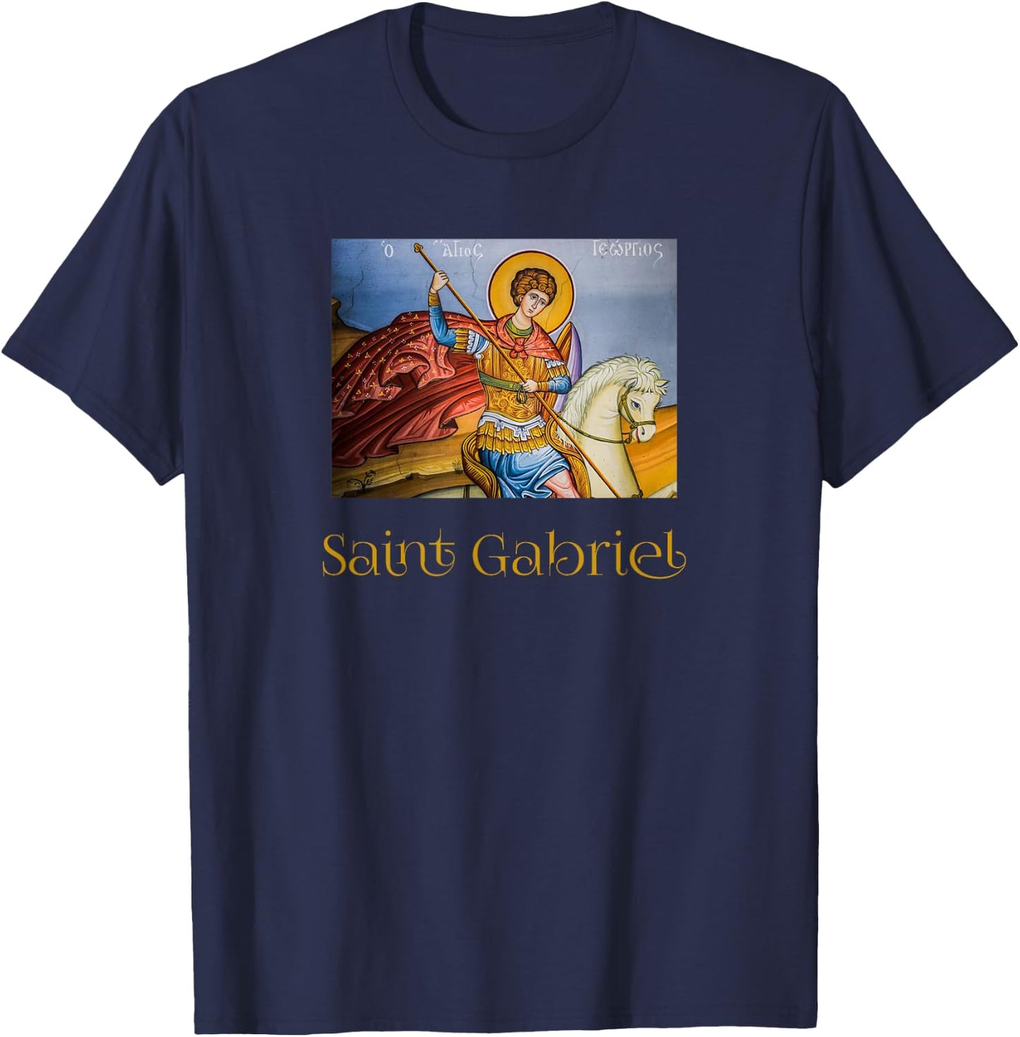 Gabriel the Archangel Saint Gabriel T-Shirt - T-Shirt | Navy