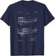 Biplane Patent 1925 Airplane Pilot Aviation Bi-Plane Design T-Shirt - T-Shirt | Navy