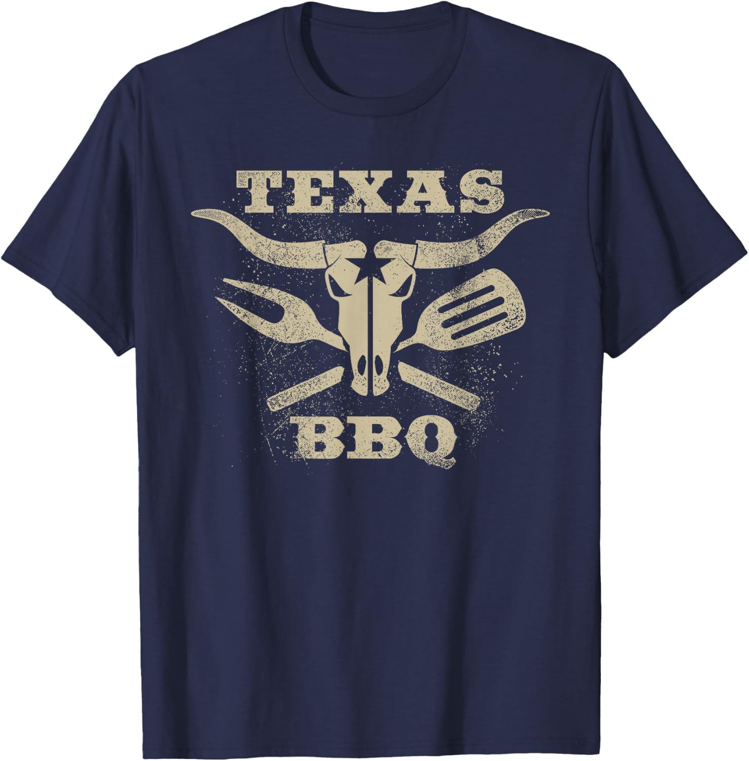 Texas BBQ Lover | Barbecue Gift | Grilling Fanatic T-Shirt - T-Shirt | Navy
