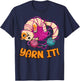 Funny Knitters Yarn It Cat Tangled In Yarn Cat Lovers Yarn Women Kids T-Shirt - T-Shirt | Navy