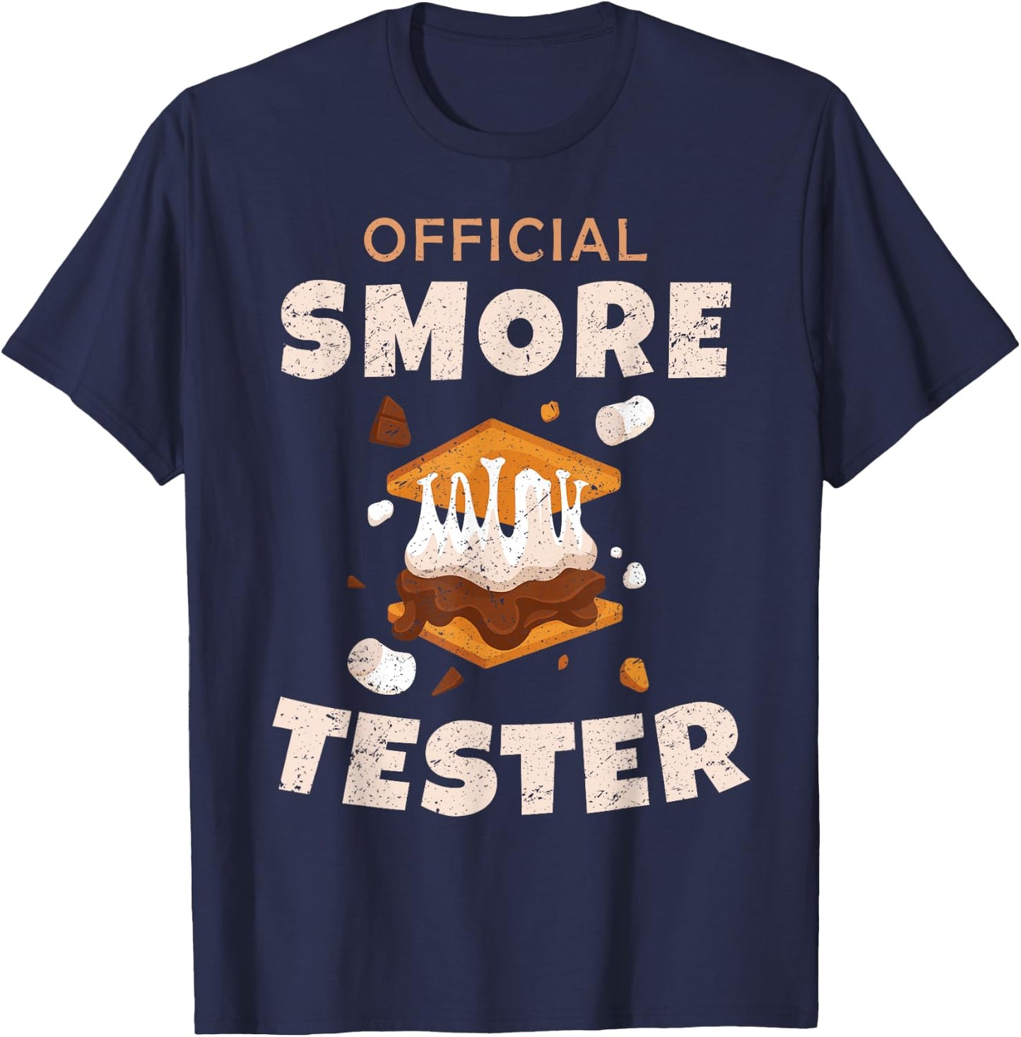 Camping Crew Official Smore Tester Marshmallows S'Mores 2025 T-Shirt - T-Shirt | Navy