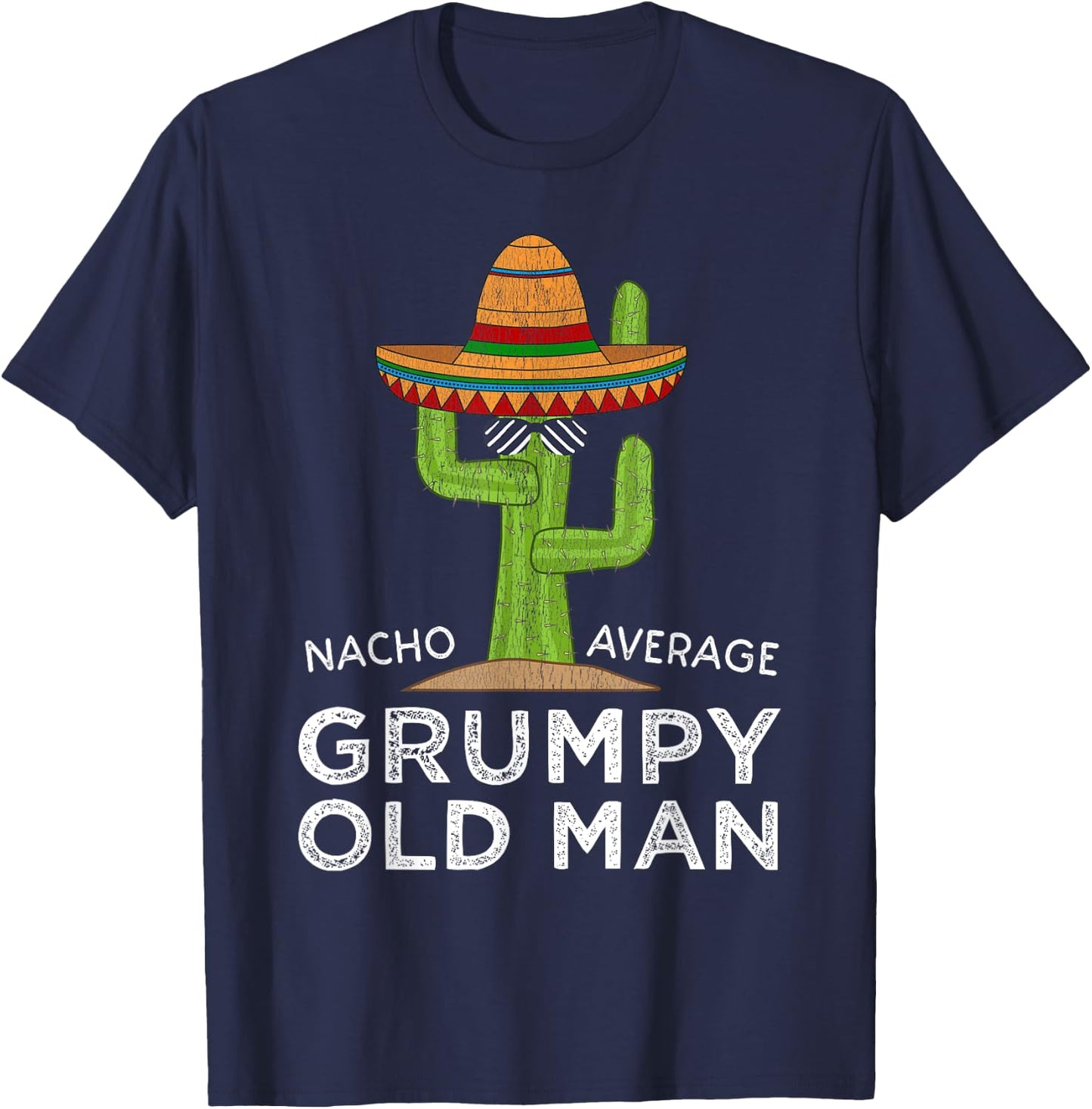 Fun Hilarious Funny Grumpy Old Man T-Shirt - T-Shirt | Navy