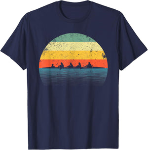 Rowing Art Women Row Team Crew Boat Rower Coxswain T-Shirt - T-Shirt | Navy