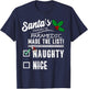 Paramedic EMT Christmas Santas List Funny Naughty T-Shirt - T-Shirt | Navy
