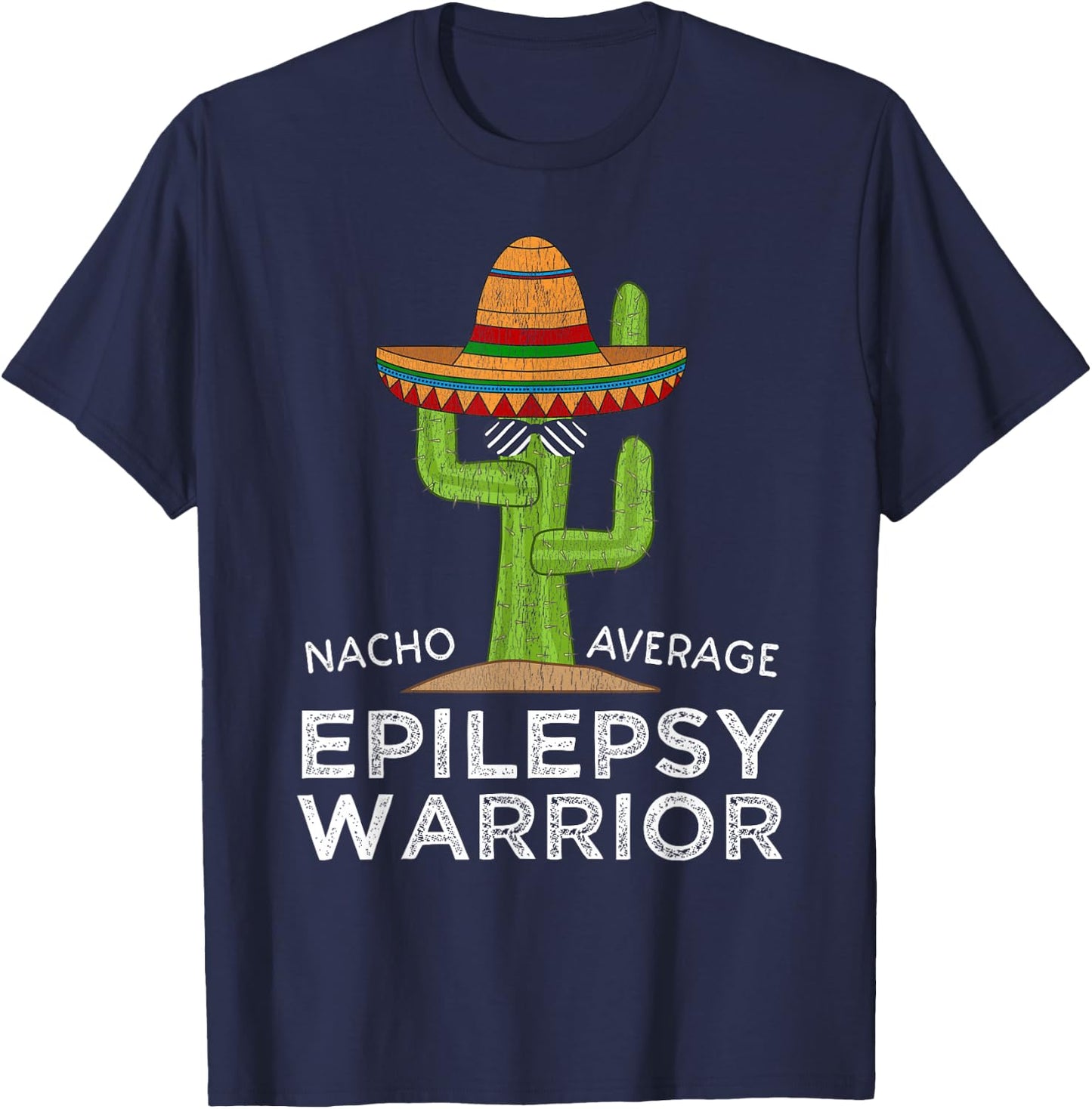 Funny Awareness Epilepsy Warrior T-Shirt - T-Shirt | Navy