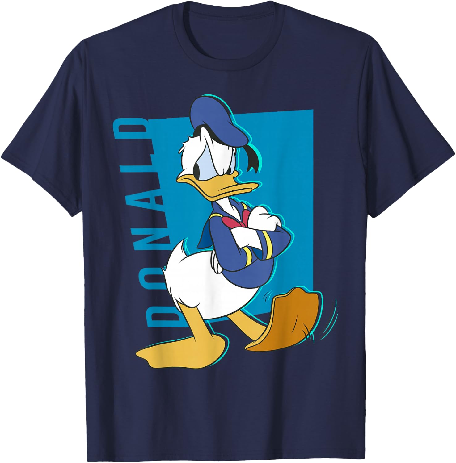 Disney Mickey and Friends Donald Duck Pop Art Portrait T-Shirt - T-Shirt | Navy