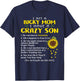 I am a lucky mom i have a crazy son he was born in december T-Shirt - T-Shirt | Navy