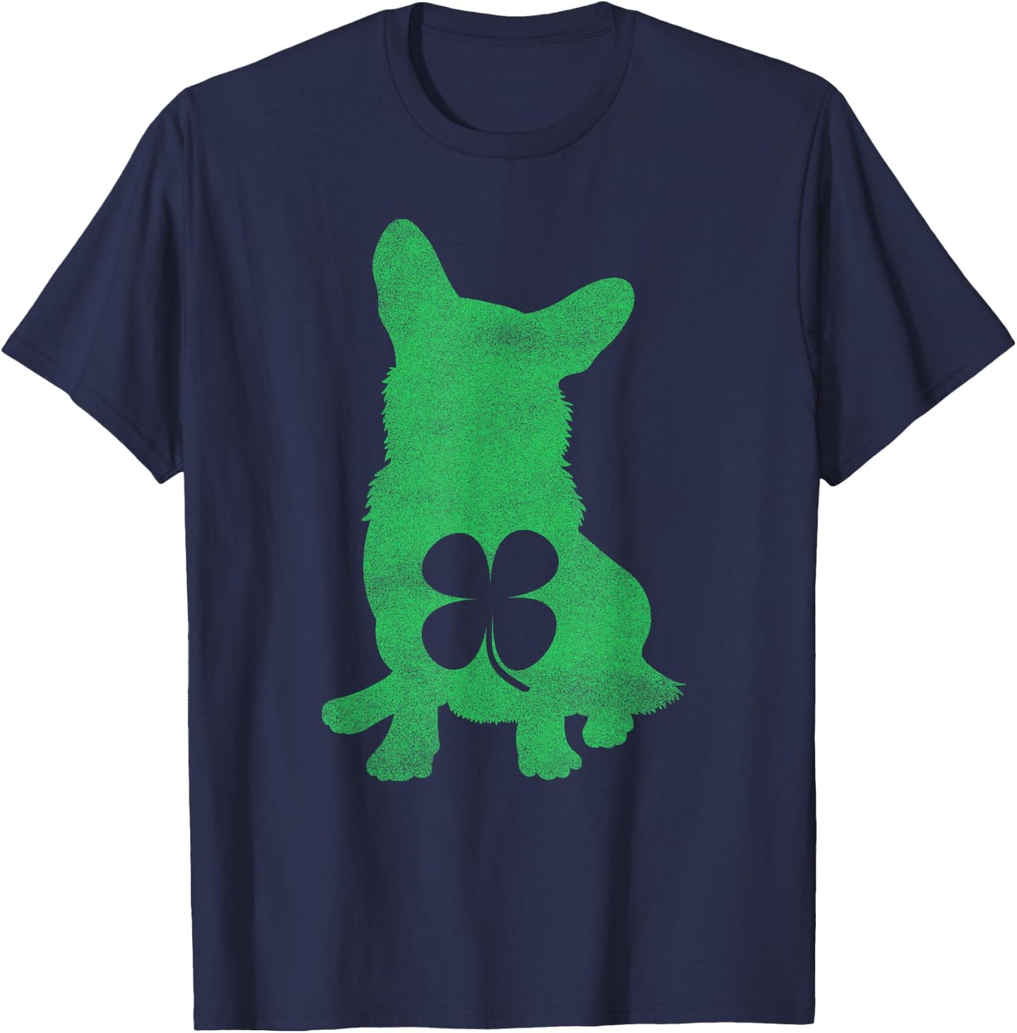 Corgi Dog Shamrock St. Patrick's Day Gift Saint Paddy's Women Kids T-Shirt - T-Shirt | Navy