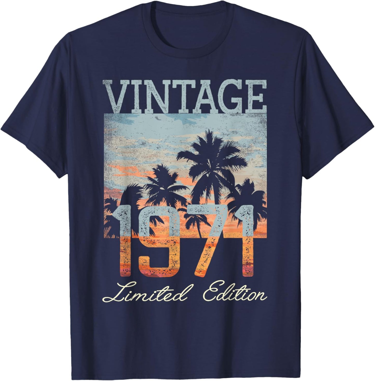Vintage 1971 Limited Edition 54th Birthday 54 Year Old Gifts T-Shirt - T-Shirt | Navy