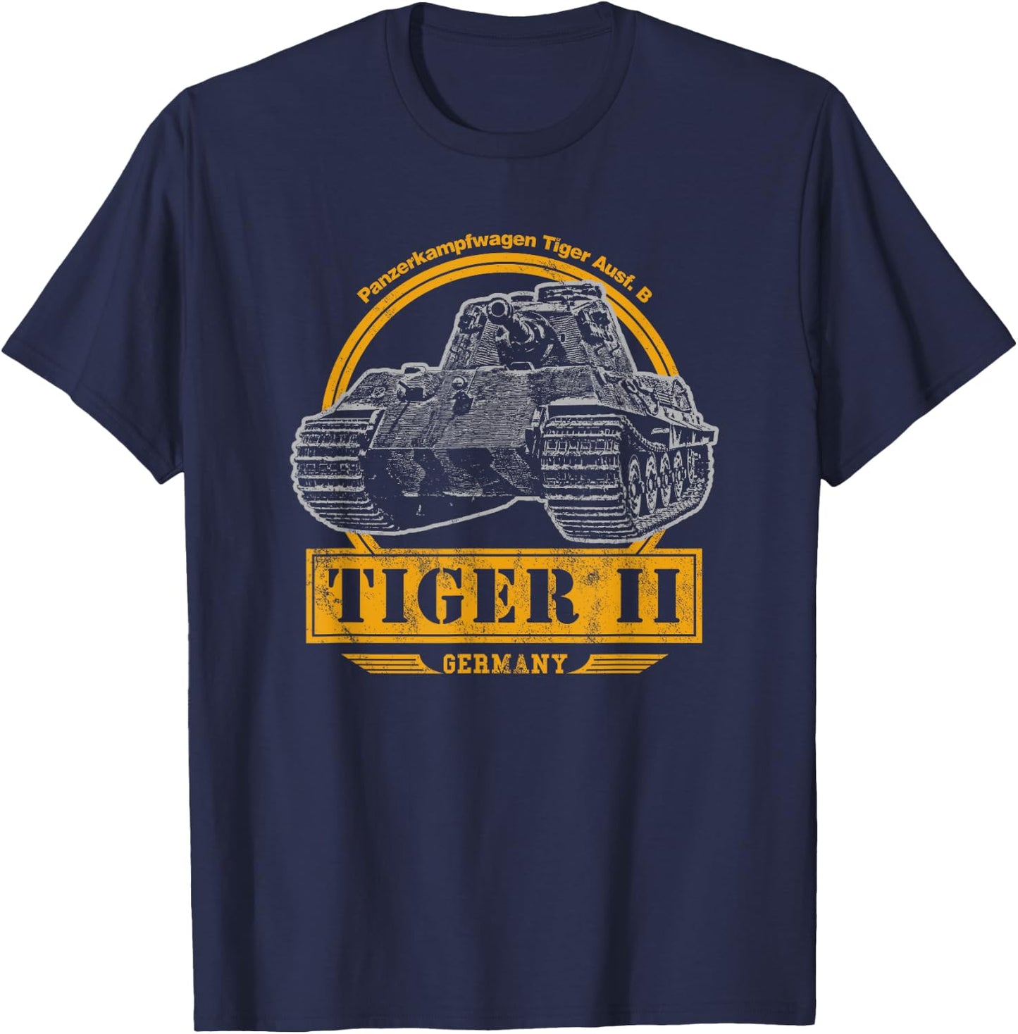 Tiger II - WW2 German Tank T-Shirt - T-Shirt | Navy