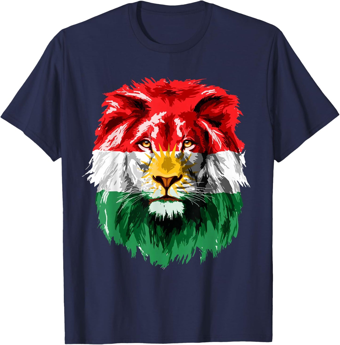Kurdistan Flag Kurdish Kurds Lion Kurd Flag T-Shirt - T-Shirt | Navy