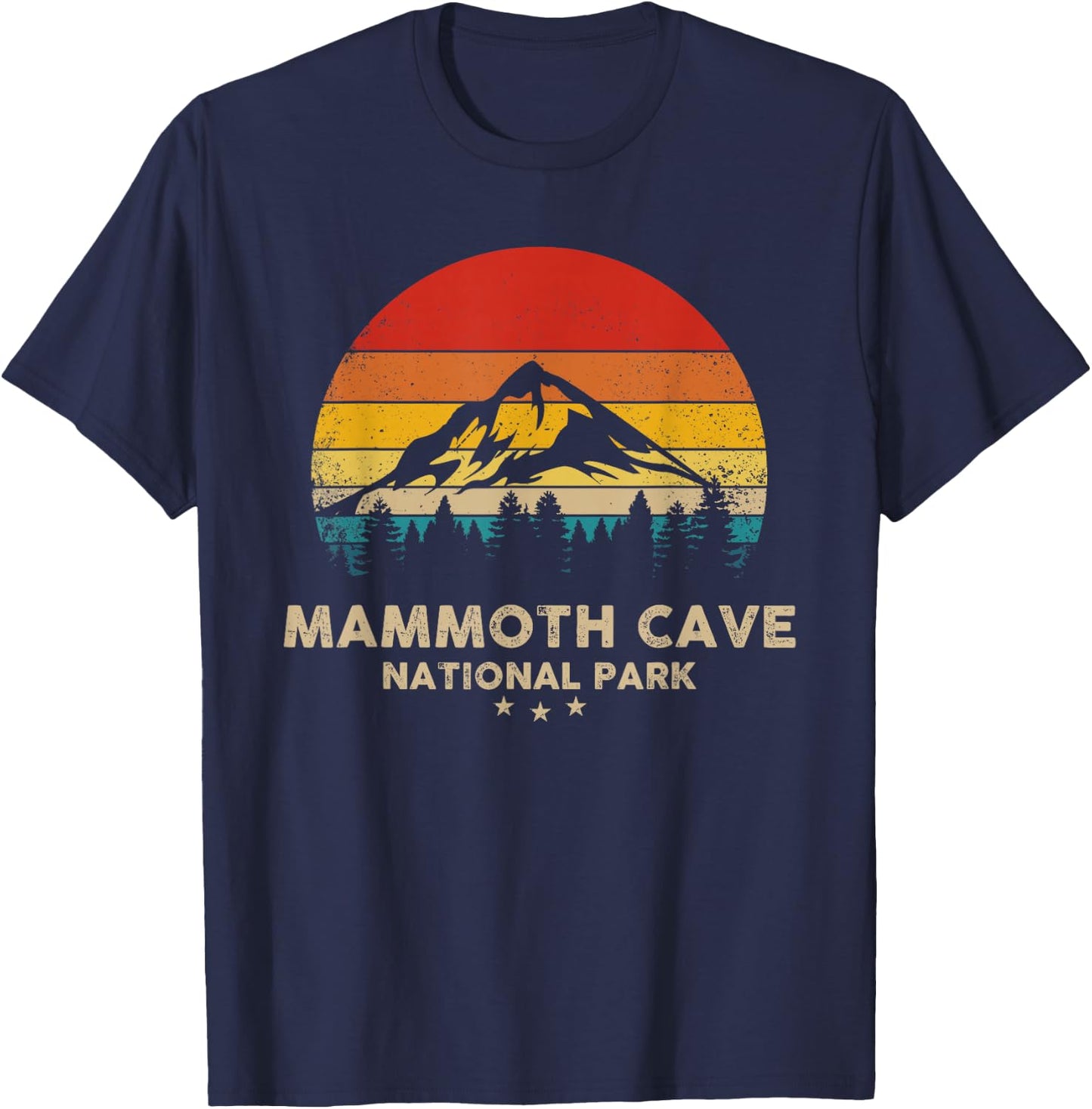 Mammoth Cave - National Park Retro Souvenir T-Shirt - T-Shirt | Navy