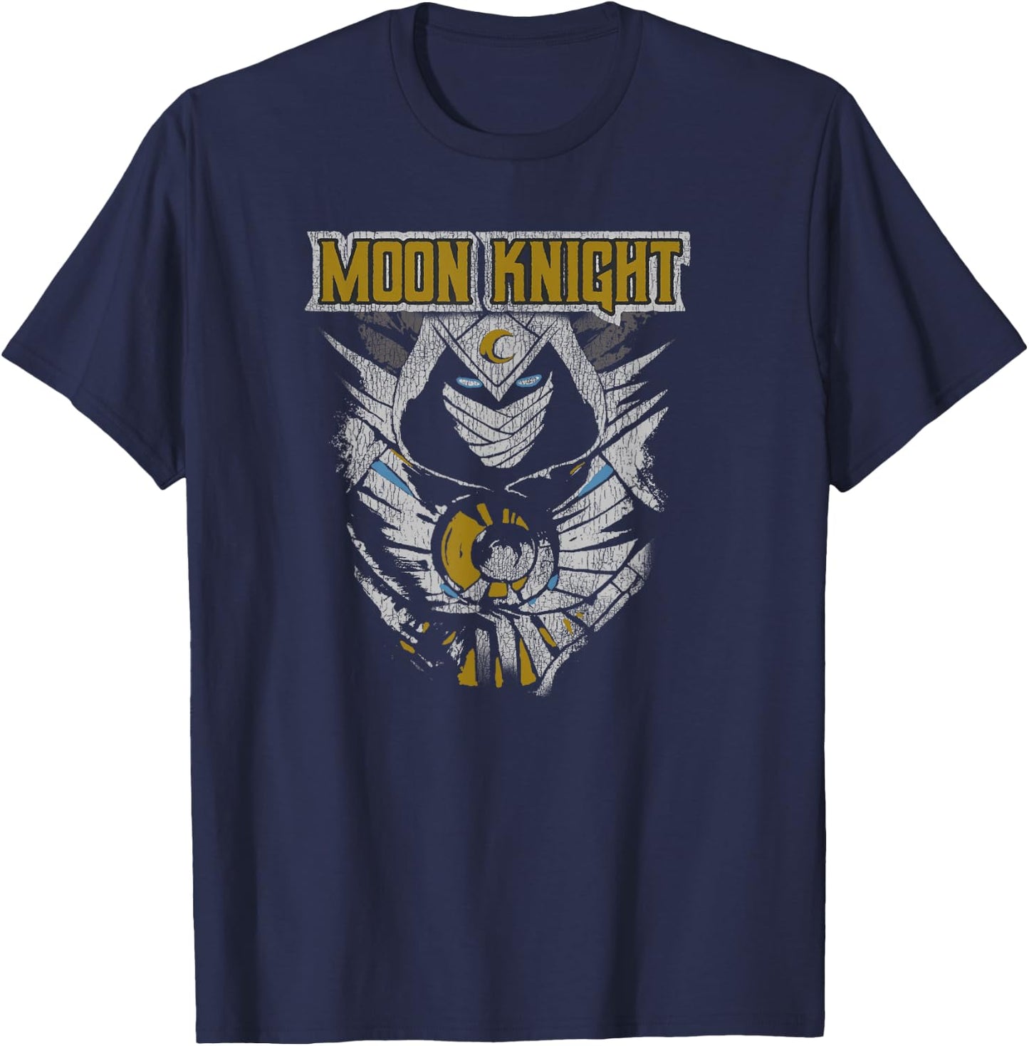 Marvel Moon Knight Distressed Poster T-Shirt - T-Shirt | Navy
